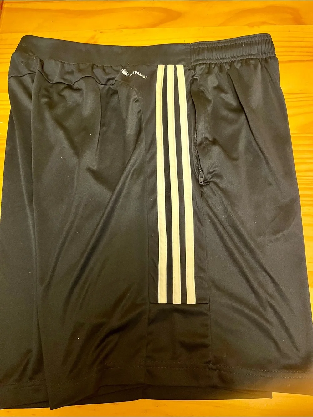 Adidas Black Athletic Shorts with White Side Stripes Drawstring XL NWOT